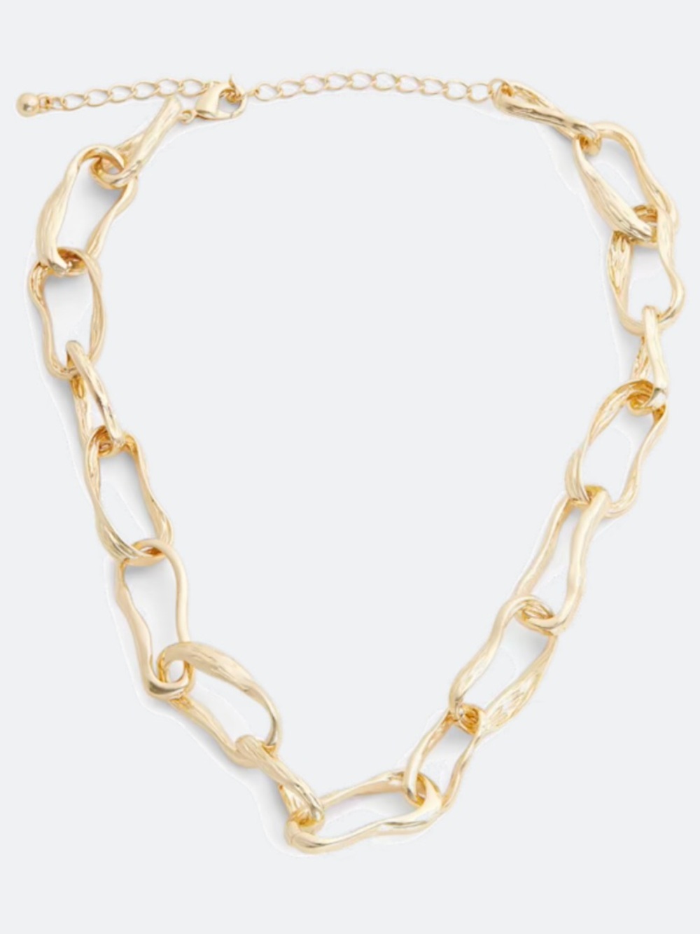 Jill Michael Chunky Wavy Link Statement Necklace in Gold
